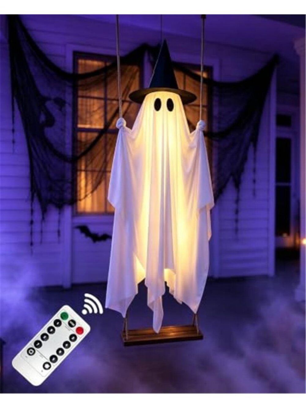 Halloween Decorations Outdoor 5FT Large Hanging Ghost Swing
